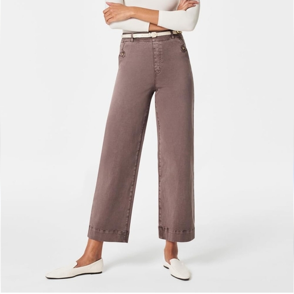 Spanx Stretch Twill Cropped Wide Leg Pant Size XSmall - Picture 2 of 6